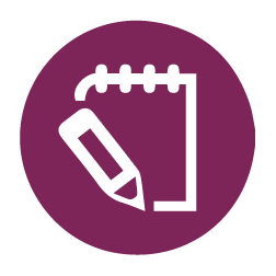 pencil and pad icon for literature category