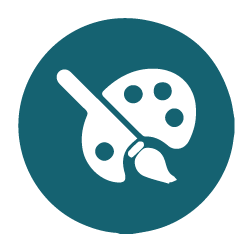 paint brush icon for visual arts category